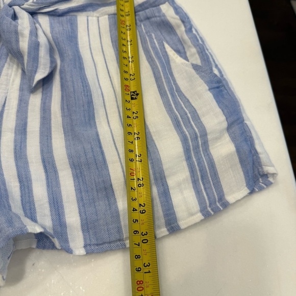 Vineyard Vines Women Shoulder Stripe Romper Gauze Cotton Blue White Size S - Picture 13 of 14